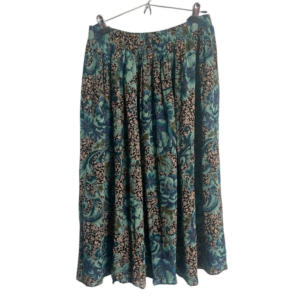 Vintage Christina James New York Sheer Floral Skirt Size Medium